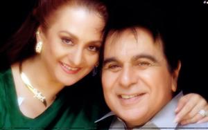 Bollywood`s legendary actor Dilip Kumar with his wife Saira Banu